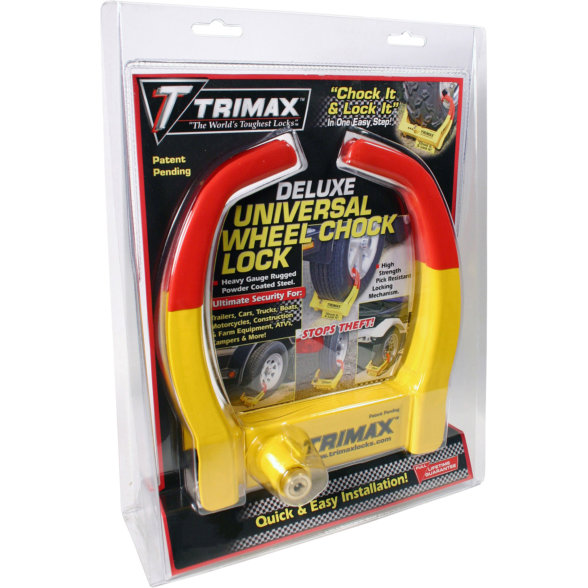 Trimax Deluxe Universal Wheel Chock Lock, Model# TCL75